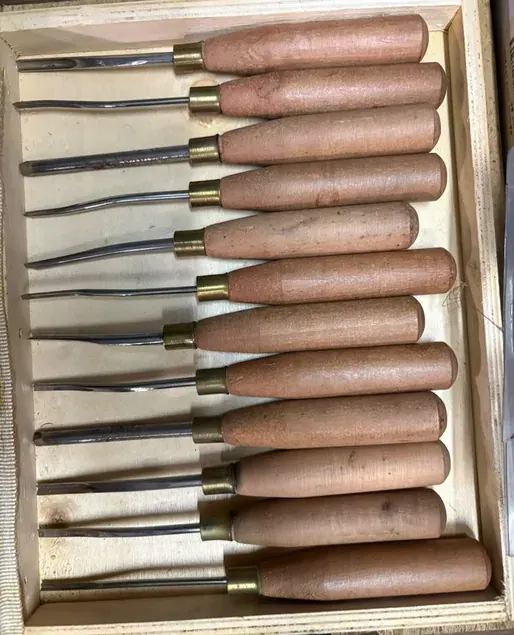 Juego de gubias (formones para tallado en madera)